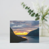 Senja Island Sunset, Norway，はがき ポストカード (スタンド正面)