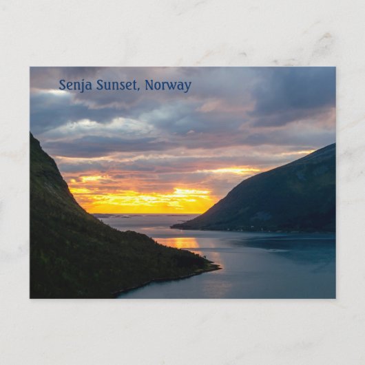 Senja Island Sunset, Norway，はがき ポストカード (正面)