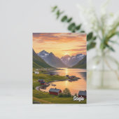 Senja Norway Travel ポストカード (スタンド正面)