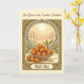 Senjed Symbol Love and Devotion in Nowruz カード (黄色い花)