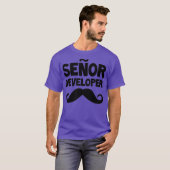 Senor開発者プログラマおもしろいーコーディングソフトウェア Tシャツ (正面フル)