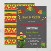 señor か señorita 性別発表 招待状 (正面/裏面)