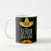 Senor Developer SombreroとMustache コーヒーマグカップ (左)
