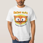 Señor Gato™ おしゃれな口ひげ猫! Tシャツ (正面)
