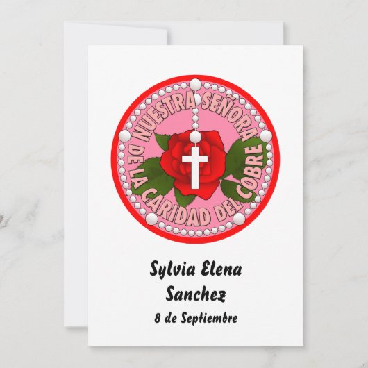 Senoraa De La Caridad Del Cobreの招待 招待状 (正面)