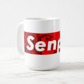 ☕Senpai Vibes Coffee Mug – Cute Anime Style ☕ コーヒーマグカップ (正面左)