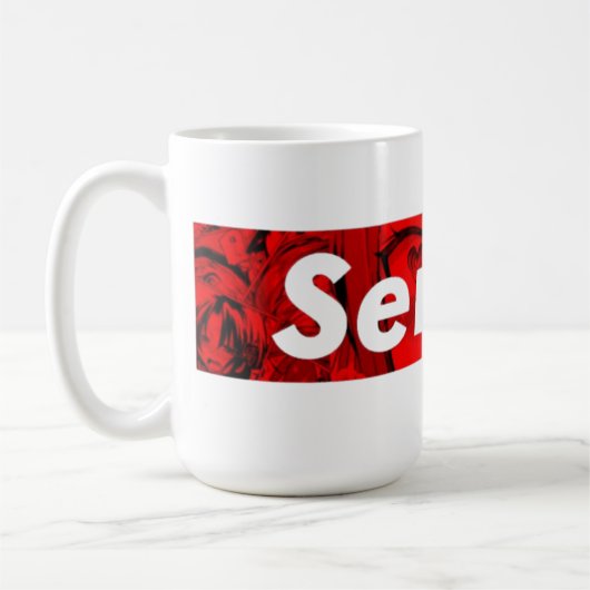 ☕Senpai Vibes Coffee Mug – Cute Anime Style ☕ コーヒーマグカップ (左)
