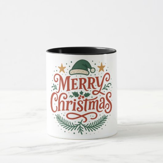 Sensational Merry Christmas typography マグカップ (中央)