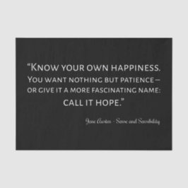 Sense And Sensibility Quote I 薄葉紙