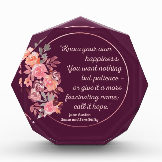 Sense And Sensibility Quote I - Cute Style フォトブロック (正面)
