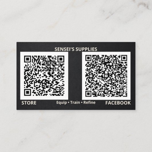 Sensei’s Supplies Business Card 名刺 (裏面)