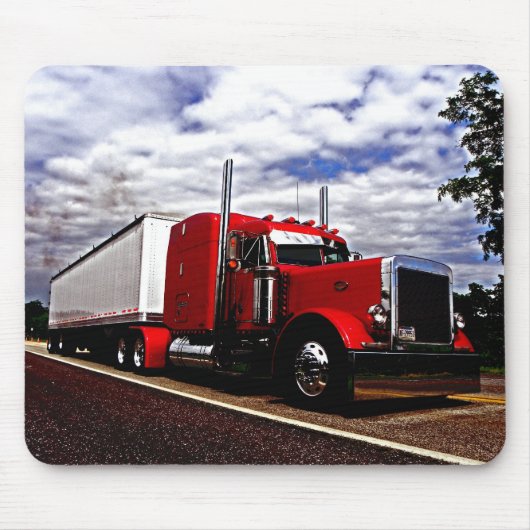 Sensenig赤いPeterbilt 379のマウスパッド マウスパッド (正面)