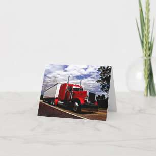 Sensenig赤いPeterbilt 379のメッセージカード カード