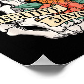 Sensitive Savage Flower Skeleton Dead Inside Motiv ポスター (角)