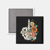 Sensitive Savage Flower Skeleton Dead Inside Motiv マグネット (正面/裏面)