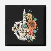 Sensitive Savage Flower Skeleton Dead Inside Motiv マグネット (正面)