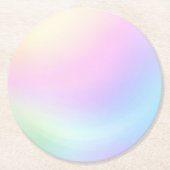 Sensory Friendly Pastel Gradient ラウンドペーパーコースター (正面)