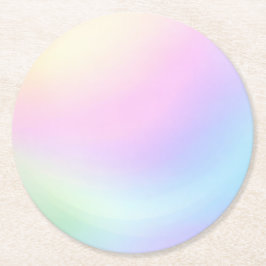  Sensory Friendly Pastel Gradient ラウンドペーパーコースター