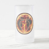 Sensus Fideliumロゴ フロストグラスビールジョッキ (中央)