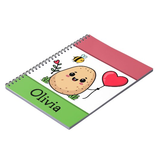 Sent With Love Romantic Potato ノートブック (左側)