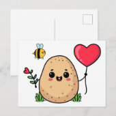 Sent With Love Romantic Potato ポストカード (正面/裏面)