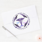 Sentara FNEスタンプ ラウンドシール (封筒)