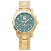 Sentimental botanical monogram wristwatch 腕時計 (正面)