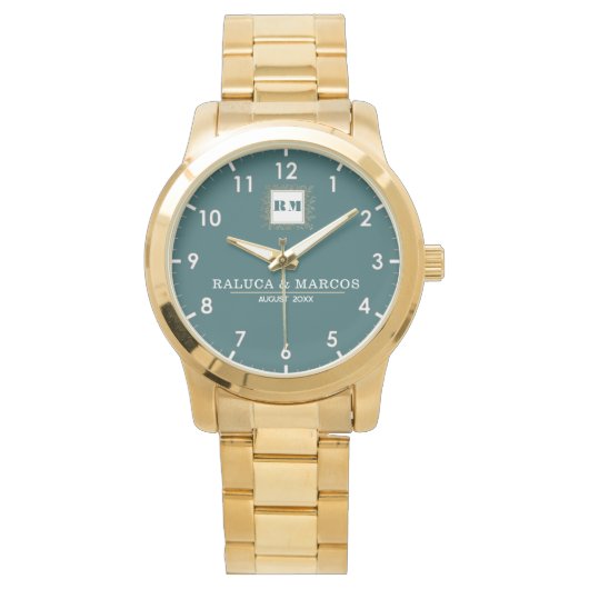 Sentimental botanical monogram wristwatch 腕時計 (正面)