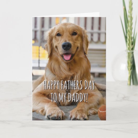 Sentimental Father's Day Message from the Dog  カード (正面)