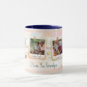 Sentimental Grandpa Family Memories Photo Collage マグカップ (中央)