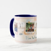 Sentimental Grandpa Family Memories Photo Collage マグカップ (正面左)