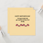 Sentimental Mother's Day Quote Card カード (正面/裏面インサイチュ)