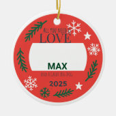 Sentimental Pet Ornament | All You Need is Love an セラミックオーナメント (正面)