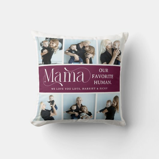 Sentimental Photo Collage Mama Keepsake  クッション (正面)