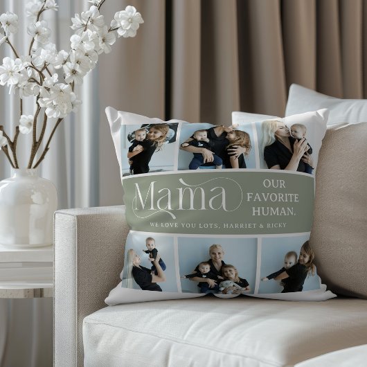 Sentimental Photo Collage Mama Keepsake クッション
