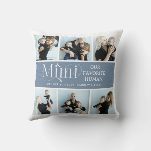 Sentimental Photo Collage Mimi Keepsake  クッション (裏面)