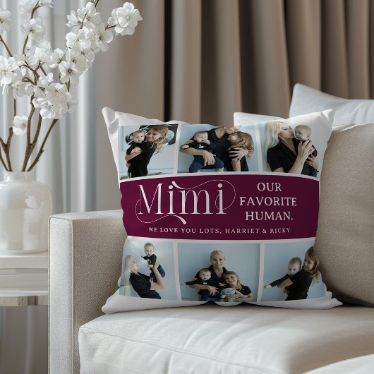 Sentimental Photo Collage Mimi Keepsake クッション