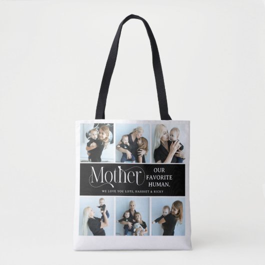 Sentimental Photo Collage Mom Keepsake  トートバッグ (正面)
