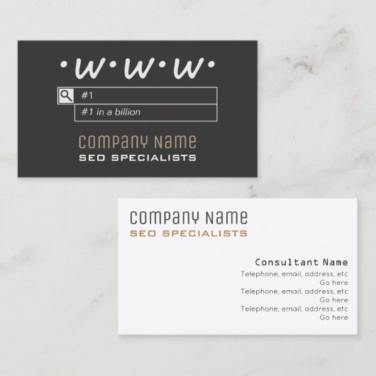 SEOのコンサルタントの名刺 名刺 (正面/裏面)