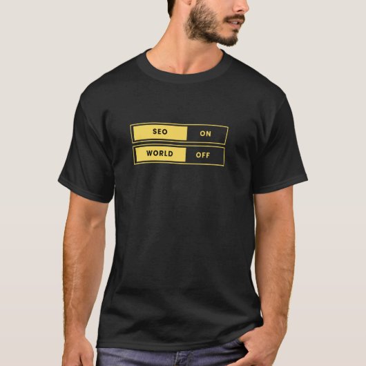 SEOオン、世界オフ Tシャツ (正面)