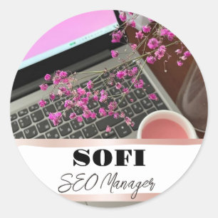 SeoソーシャルメディアマネージャーInstagram Coffee ラウンドシール