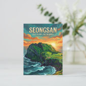 Seongsan Ilchulbong South Korea ポストカード (スタンド正面)