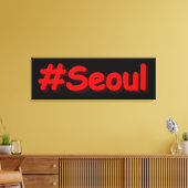 「#Seoul」かわいいデザイン。買今 キャンバスプリント (インサイチュ (リビング))