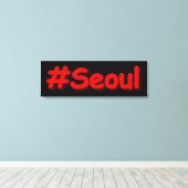 「#Seoul」かわいいデザイン。買今 キャンバスプリント (インサイチュ (ウッドフロア))