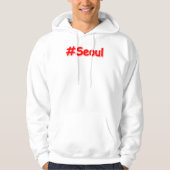 「#Seoul」かわいいデザイン。買今 パーカ (正面)
