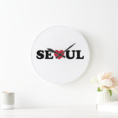 Seoul Love Heart ラージ壁時計 (ホーム)