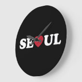 Seoul Love Heart ラージ壁時計 (傾斜)
