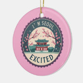 Seoul Sisters Korea Travel Memory Ceramic Ornament セラミックオーナメント (左)