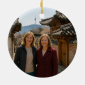 Seoul Sisters Korea Travel Memory Ceramic Ornament セラミックオーナメント (裏面)