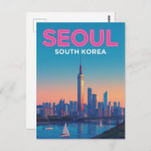 Seoul Skyline Travel ポストカード (正面/裏面)